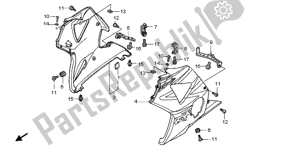 Todas las partes para Capucha Inferior de Honda CBR 900 RR 2003