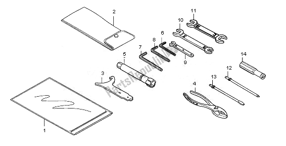 All parts for the Tools of the Honda VT 750 CA 2008