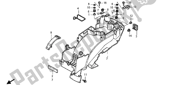 Tutte le parti per il Parafango Posteriore del Honda RVF 400R 1995