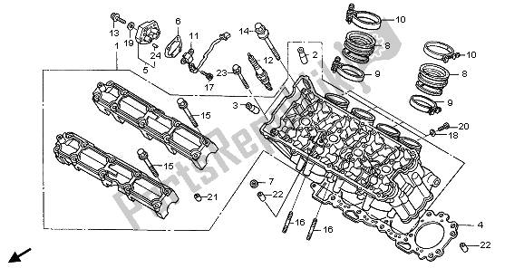 Tutte le parti per il Testata del Honda CBR 1100 XX 2008