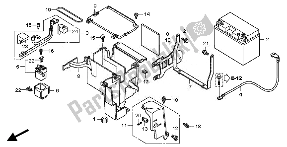 All parts for the Battery of the Honda VT 750C2B 2010