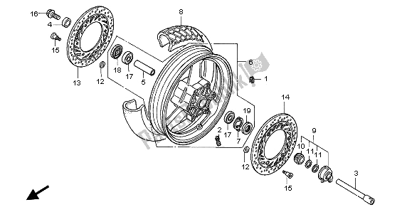 Tutte le parti per il Ruota Anteriore del Honda ST 1100 1995