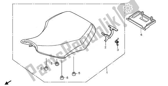 All parts for the Seat of the Honda TRX 420 FE Fourtrax Rancher 4X4 ES 2011