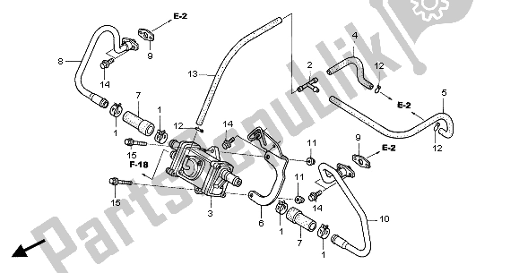 Alle onderdelen voor de Regelklep Voor Luchtinjectie van de Honda CBF 500 2007