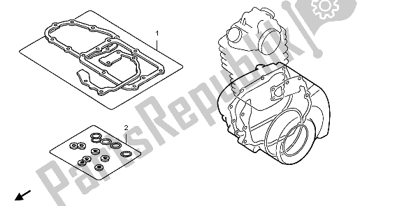 All parts for the Eop-2 Gasket Kit B of the Honda XR 125L 2006
