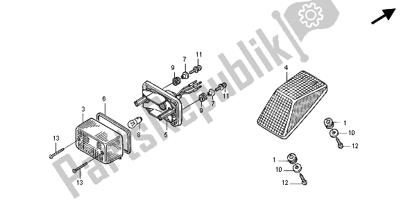 Todas las partes para Luz De La Cola de Honda XR 650R 2004