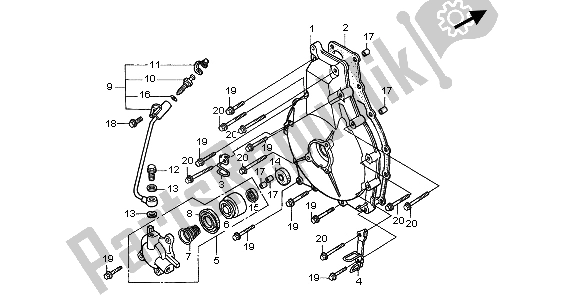 All parts for the Clutch Cover of the Honda GL 1500C 1999