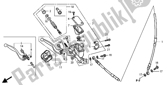 Wszystkie części do Fr. G?ówny Cylinder Hamulca Honda CRF 450R 2004