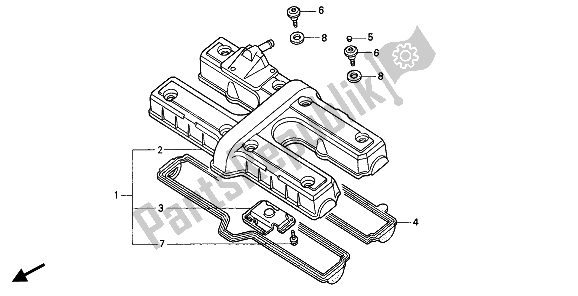 Tutte le parti per il Coperchio Della Testata del Honda CB 750F2 1994