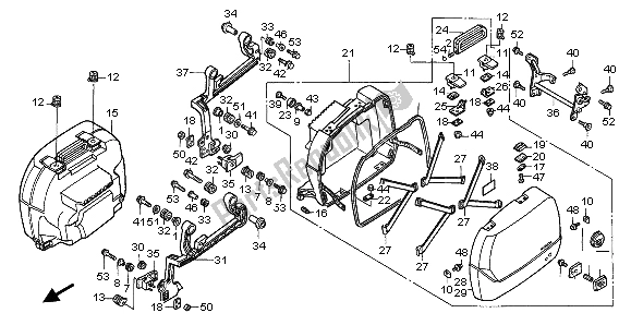 Tutte le parti per il Bisaccia del Honda ST 1100 1998