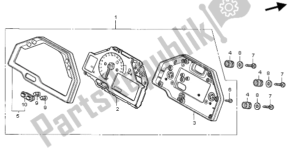 Tutte le parti per il Metro (kmh) del Honda CBR 600 RR 2006