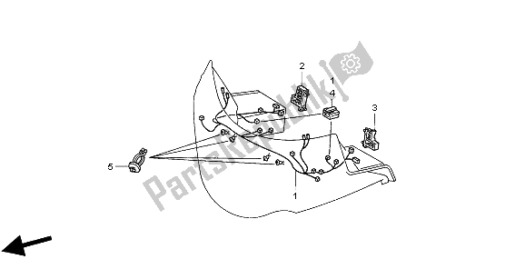 Tutte le parti per il Imbragatura Sub Carenatura del Honda GL 1500 SE 1998