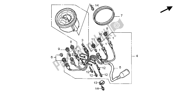 Toutes les pièces pour le Mètre (mph) du Honda VT 125C2 2001