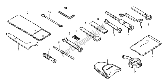 Todas as partes de Ferramentas do Honda CBR 600F 2012