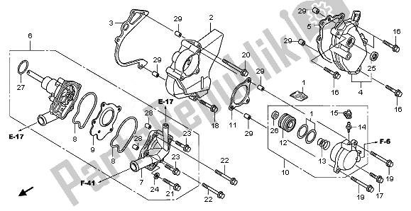 All parts for the Water Pump of the Honda CBF 1000 FS 2011