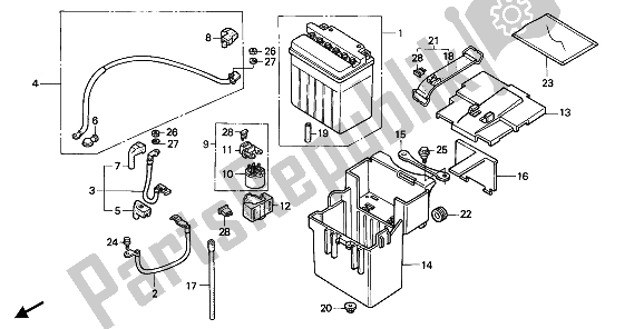 Todas las partes para Batería de Honda CBR 1000F 1992