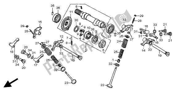 Toutes les pièces pour le Arbre à Cames Et Soupape du Honda SLR 650 1997