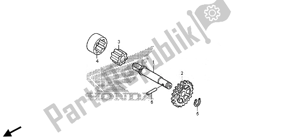 All parts for the Oil Pump of the Honda CRF 450R 2014