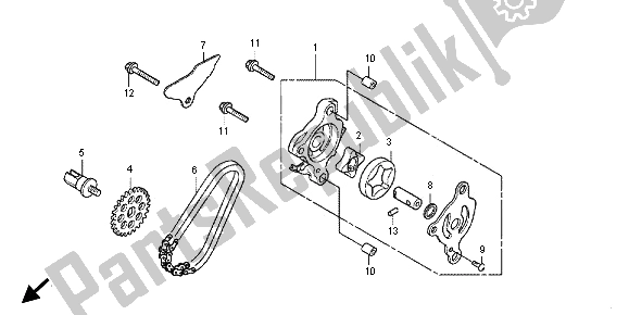 Tutte le parti per il Pompa Dell'olio del Honda SH 300 2012