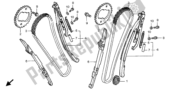 Todas las partes para Cadena De Levas Y Tensor de Honda VT 1100C3 1999