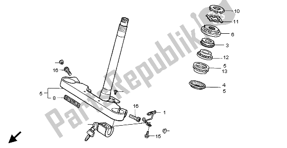 Toutes les pièces pour le Potence De Direction du Honda VT 600C 1999