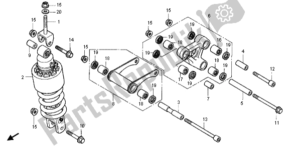 Toutes les pièces pour le Coussin Arrière du Honda RVF 400R 1996