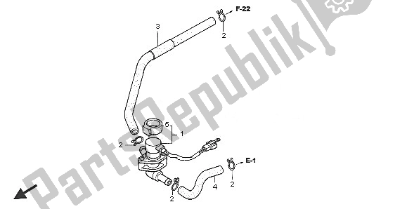 All parts for the Air Injection Valve of the Honda FJS 600A 2005