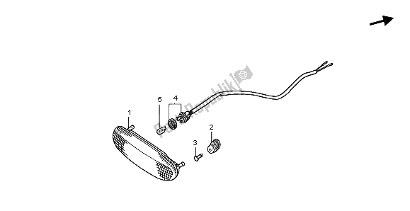 Tutte le parti per il Fanale Posteriore del Honda TRX 300 EX Sporttrax 2001