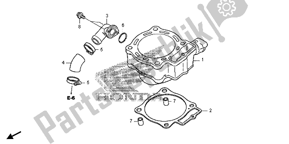 Todas as partes de Cilindro do Honda CRF 450R 2015