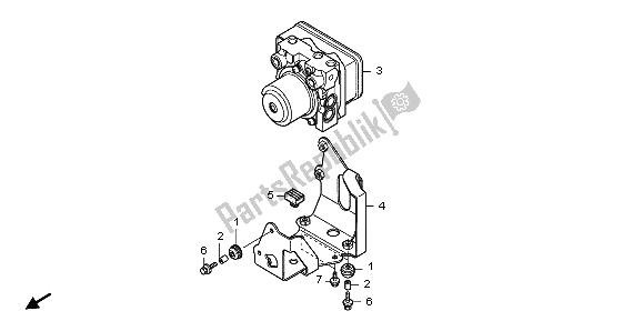 All parts for the Abs Modulator of the Honda NT 700 VA 2009