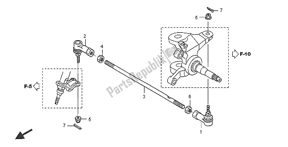 Todas as partes de Tirante do Honda TRX 450R Sportrax 2005