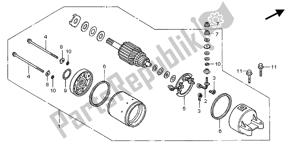 Tutte le parti per il Motore Di Avviamento del Honda CBF 500A 2006