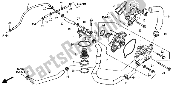 Todas las partes para Bomba De Agua de Honda VFR 1200F 2013