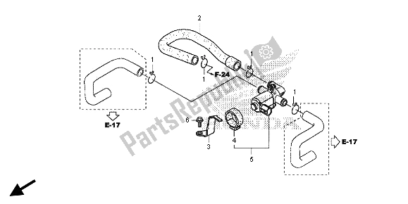 Todas las partes para Válvula De Inyección De Aire de Honda GL 1800B 2013