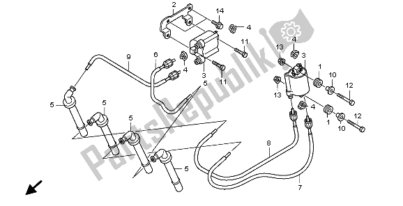 All parts for the Ignition Coil of the Honda CBF 1000T 2009