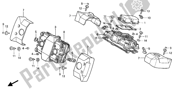 Todas las partes para Cubierta De Tapa De Cilindro de Honda VF 750C 1994