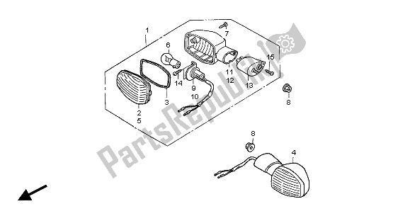 Tutte le parti per il Winker del Honda CBF 600N 2005