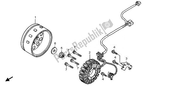 All parts for the Generator of the Honda XL 125V 2008