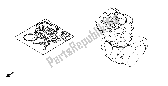 Alle onderdelen voor de Eop-1 Pakkingset A van de Honda CMX 250C 1996