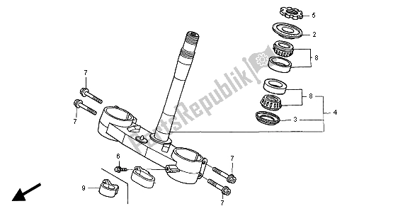 Tutte le parti per il Gambo Dello Sterzo del Honda CRF 450R 2003