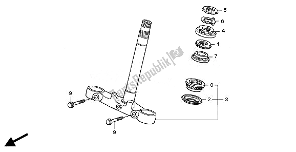 Tutte le parti per il Gambo Dello Sterzo del Honda CBR 250R 2011