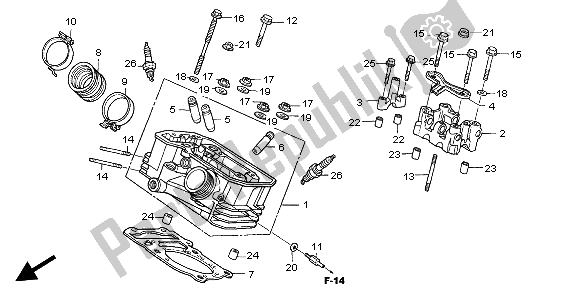 Todas las partes para Culata Trasera de Honda XL 650V Transalp 2004