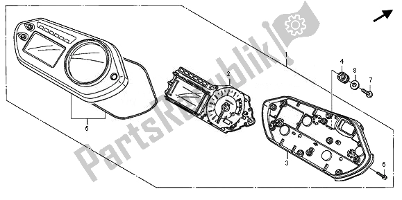 All parts for the Meter (kmh) of the Honda XL 700 VA Transalp 2011