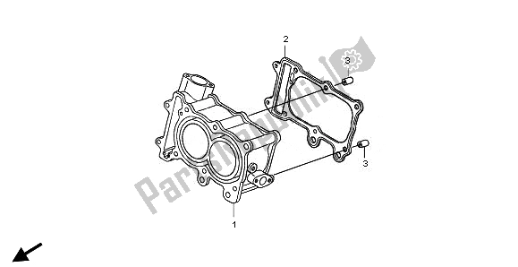 All parts for the Cylinder of the Honda FJS 400 2011
