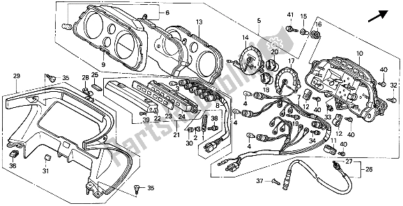 Alle onderdelen voor de Meter (mph) van de Honda CBR 1000F 1989