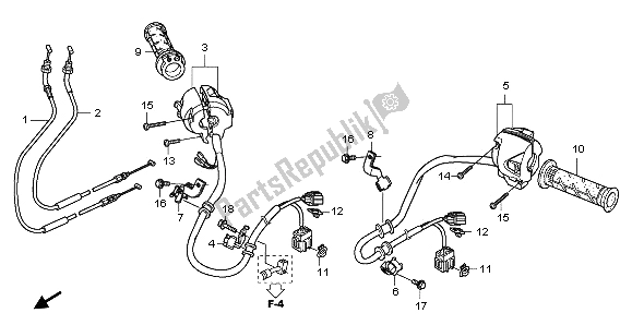 Tutte le parti per il Interruttore E Cavo del Honda NSA 700A 2009