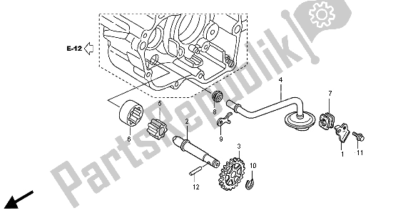 Tutte le parti per il Pompa Dell'olio del Honda CRF 450R 2003