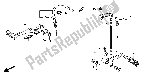 Alle onderdelen voor de Pedaal van de Honda CBR 600 FA 2011