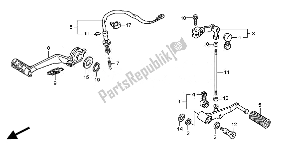 Tutte le parti per il Pedale del Honda CBR 600 FA 2011
