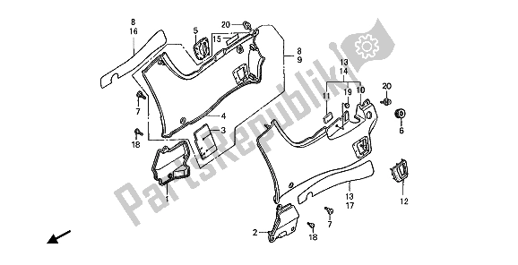 Todas las partes para Cubierta Lateral de Honda ST 1100 1992